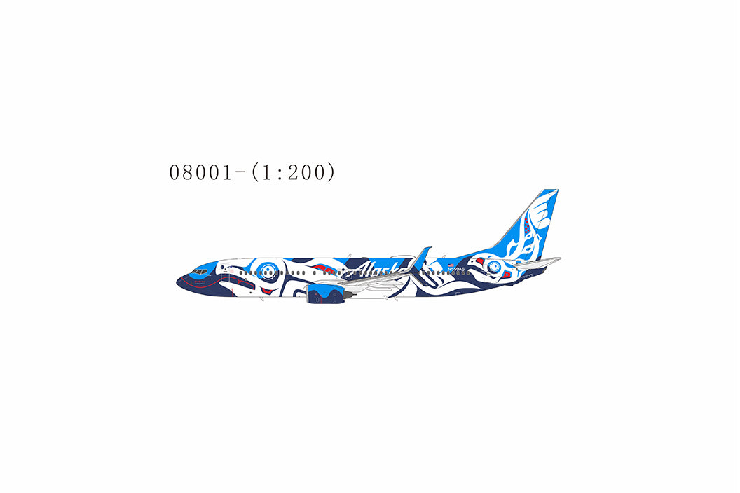 NG Models 1:200 Alaska Airlines 737-800/w N559AS Salmon People livery NG 08001